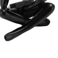Thinker Reading Statue Resin Sitting Figure Abstract Art Ornament for Living Room Cabinet Decoration Black
