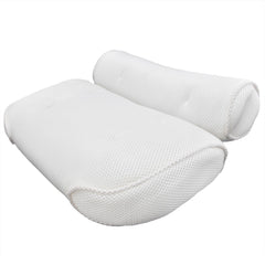 Mesh Bathroom Pillow Soft Comfortable Suction Cup Pillow Bath Tub Pillow for Shower Room