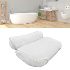 Mesh Bathroom Pillow Soft Comfortable Suction Cup Pillow Bath Tub Pillow for Shower Room