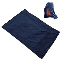 Heating Blanket Multifunctional Adjustable Temperature Control USB Electric Heated Blanket Navy Blue