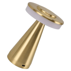 Portable LED Bedside Night Light 3 Color Temperature top Touch control Rechargeable Battery Bedside Lamp Gold