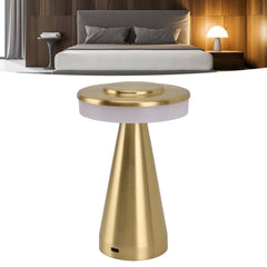 Portable LED Bedside Night Light 3 Color Temperature top Touch control Rechargeable Battery Bedside Lamp Gold