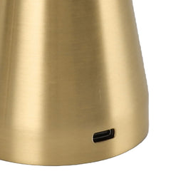 Portable LED Bedside Night Light 3 Color Temperature top Touch control Rechargeable Battery Bedside Lamp Gold