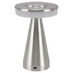 Portable LED Bedside Night Light 3 Color Temperature top Touch control Rechargeable Battery Bedside Lamp Silver