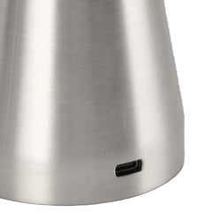 Portable LED Bedside Night Light 3 Color Temperature top Touch control Rechargeable Battery Bedside Lamp Silver