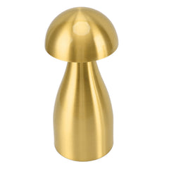 Metal Mushroom Table Lamp Dimmable Mushroom Decor Night Light Cordless Rechargeable Bedside Lamp for Children Nursing Bar Gol
