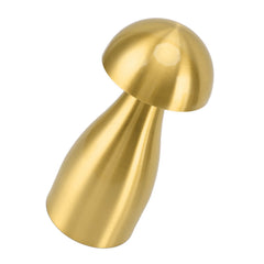 Metal Mushroom Table Lamp Dimmable Mushroom Decor Night Light Cordless Rechargeable Bedside Lamp for Children Nursing Bar Gol