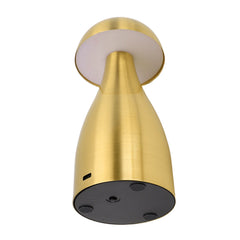 Metal Mushroom Table Lamp Dimmable Mushroom Decor Night Light Cordless Rechargeable Bedside Lamp for Children Nursing Bar Gol