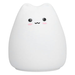 LED Tap Lamp Cat Shaped 7 Colors Changing Silicone Night Light for Home Bedroom Children's Room