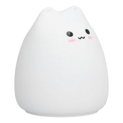 LED Tap Lamp Cat Shaped 7 Colors Changing Silicone Night Light for Home Bedroom Children's Room