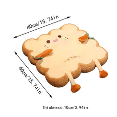 Cute Simulation Bread Toast Pillow Plush Doll Soft Stuffed Bread Cushion for Kids Aldult Gifts