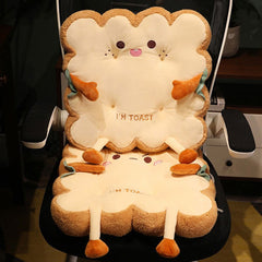Cute Simulation Bread Toast Pillow Plush Doll Soft Stuffed Bread Cushion for Kids Aldult Gifts