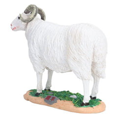 Sheep Statue Cute Vivid Rustic Waterproof Resin Sheep Figurine for Home Yard Garden Office Decoration