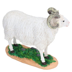Sheep Statue Cute Vivid Rustic Waterproof Resin Sheep Figurine for Home Yard Garden Office Decoration