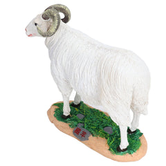 Sheep Statue Cute Vivid Rustic Waterproof Resin Sheep Figurine for Home Yard Garden Office Decoration