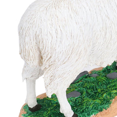 Sheep Statue Cute Vivid Rustic Waterproof Resin Sheep Figurine for Home Yard Garden Office Decoration