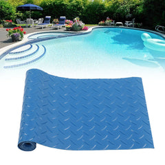Swimming Pool Protective Ladder Mat Non Slip Replacement Ladder Rubber Pad Blue for Pools Herringbone