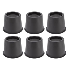 6 PCS Anti Vibration Pads Sofa Feet Pad Furniture Riser Mat for Table Cabinet Bed 3in Black Round