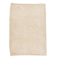 Flannel Throw Blanket Plush Fluffy Light Breathable Fine Workmanship Stylish Simple Soft BlanketBeige