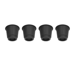 4 Pcs Plastic Furniture Risers 5 Inch Heavy Duty Stackable Circle Bed Lifter for Bed Chair Table Sofa Black