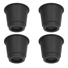4 Pcs Plastic Furniture Risers 5 Inch Heavy Duty Stackable Circle Bed Lifter for Bed Chair Table Sofa Black