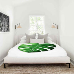 Leaf Flannel Blanket Multi Functional Leaf Shape Blanket for Picnic Office