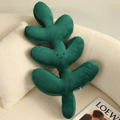 Turtle Back Bamboo Sofa Pillow Cushion Leaf Shaped Throw Pillow