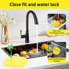 Floor Drain Cover Deodorant Insect Prevention Yellow Floor Drain Cover for Bathroom Kitchen Sink Coconut Palm