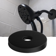 Large Shower Arm Flange 304 Stainless Steel Shower Arm Escutcheon Plate for G1/2in Pipe Replacement Home Black