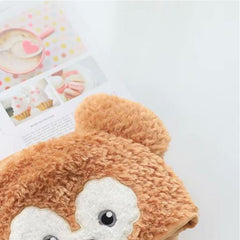 Hooded U Shaped Pillow Cute Cartoon Travel PP Cotton U Shaped Neck Pillow for Airplane Seat Yellow Bear