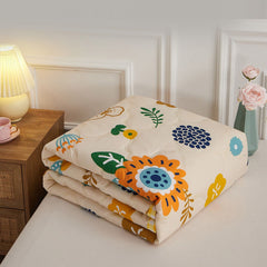Summer Air Conditioner Quilt Machine Washable Soft Breathable Portable Air Conditioner Blanket Summer Comforter Sunflower Ope