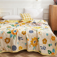 Summer Air Conditioner Quilt Machine Washable Soft Breathable Portable Air Conditioner Blanket Summer Comforter Sunflower Ope