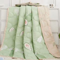 Summer Air Conditioner Quilt Machine Washable Soft Breathable Portable Air Conditioner Blanket Summer Comforter avocado 180x2
