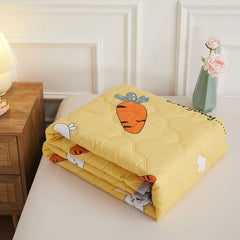 Summer Air Conditioner Quilt Machine Washable Soft Breathable Portable Air Conditioner Blanket Summer Comforter Happy Radish 