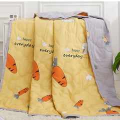 Summer Air Conditioner Quilt Machine Washable Soft Breathable Portable Air Conditioner Blanket Summer Comforter Happy Radish 