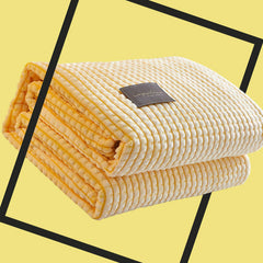 Air Conditioner Quilt Double Sided Soft Comfortable Cat Feeling Cut Flowers Portable Summer Cool Blanket for Office Sofa lemo