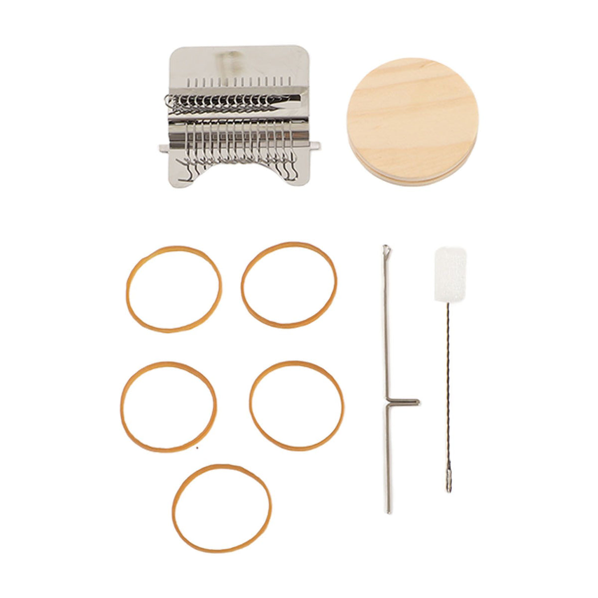 Small Weaving Loom Stainless Steel Pine Household Stitching Mending Tool for Clothes Socks
