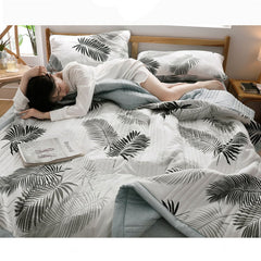 Air Conditioner Quilt Washable Cotton Lightweight Quilt Summer Comforter for Children Adult Type 1 150x200cm