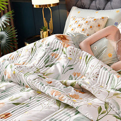 Air Conditioner Quilt Washable Cotton Lightweight Quilt Summer Comforter for Children Adult Type 3 150x200cm