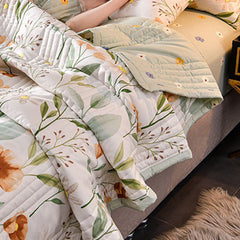 Air Conditioner Quilt Washable Cotton Lightweight Quilt Summer Comforter for Children Adult Type 3 150x200cm