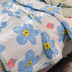 Air Conditioner Quilt Washable Cotton Lightweight Quilt Summer Comforter for Children Adult Type 4 150x200cm