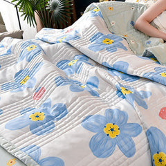 Air Conditioner Quilt Washable Cotton Lightweight Quilt Summer Comforter for Children Adult Type 4 200x230cm