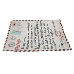 to My Son Blanket Double Sided Soft Skin Friendly Keep Warm Letter Blanket Expressing Love Air Conditioning Blanket C20220119