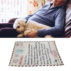 to My Son Blanket Double Sided Soft Skin Friendly Keep Warm Letter Blanket Expressing Love Air Conditioning Blanket C20220119