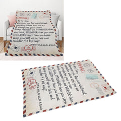 to My Son Blanket Double Sided Soft Skin Friendly Keep Warm Letter Blanket Expressing Love Air Conditioning Blanket C20220119