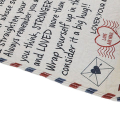 to My Son Blanket Double Sided Soft Skin Friendly Keep Warm Letter Blanket Expressing Love Air Conditioning Blanket C20220119