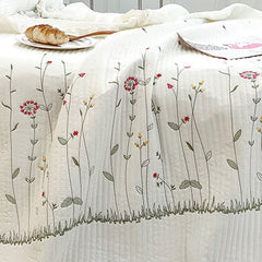 Cotton Quilt Pure Color Home Fashion Elegant Tencel Embroidery Pattern Cotton Summer Cooling Quilt White 200x230