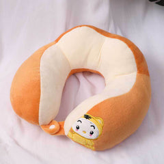 U Shaped Neck Pillow Portable Cute Head Pillow for Office Nap Travel Car Sleeping Double Embroidery Tiger
