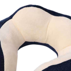 U Shaped Neck Pillow Portable Cute Head Pillow for Office Nap Travel Car Sleeping Double Embroidery Rabbit