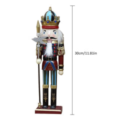 4Pcs 30cm Christmas Nutcracker Soldiers Wooden Soldier Nutcracker on Stand Home Decor Christmas Gift